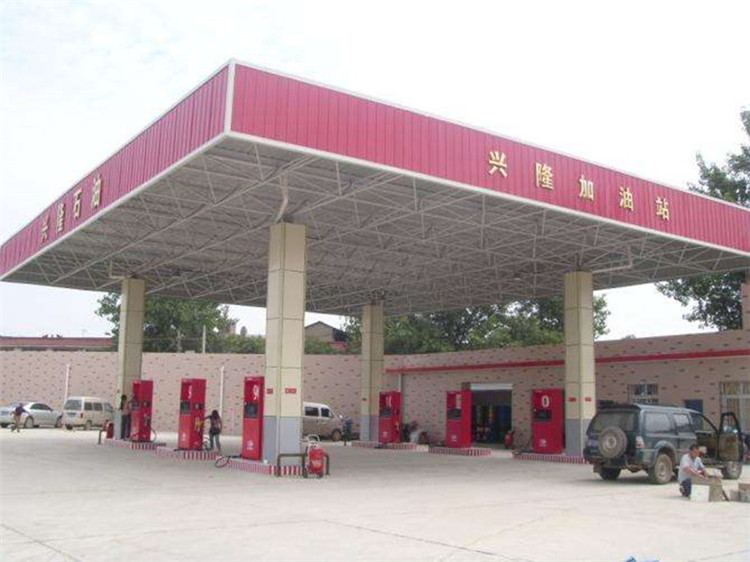 临江加油站钢结构网架案例9